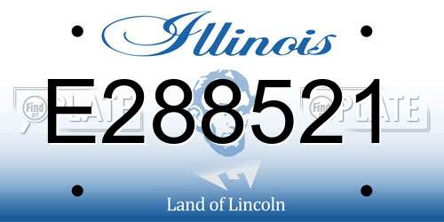 E288521 Illinois License Plate