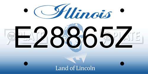 E28865Z Illinois License Plate