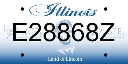 E28868Z Illinois License Plate