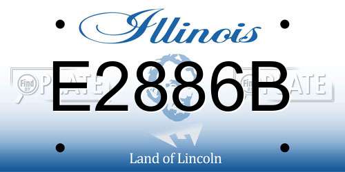E2886B Illinois License Plate