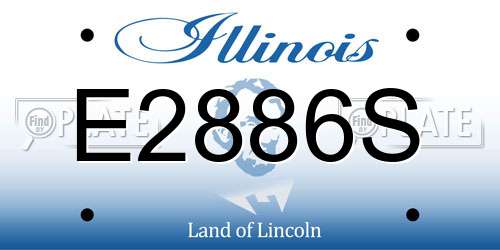 E2886S Illinois License Plate