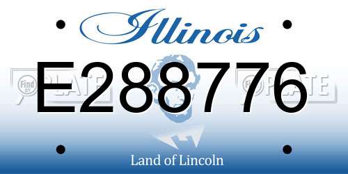 E288776 Illinois License Plate