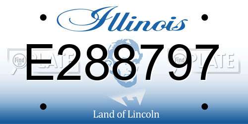 E288797 Illinois License Plate