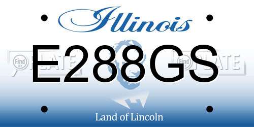 E288GS Illinois License Plate