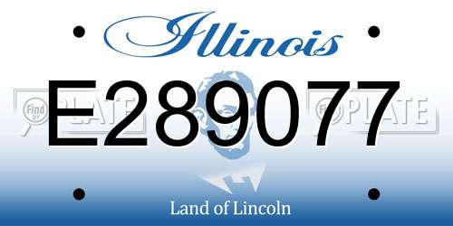 E289077 Illinois License Plate