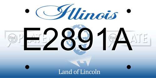 E2891A Illinois License Plate