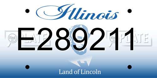E289211 Illinois License Plate