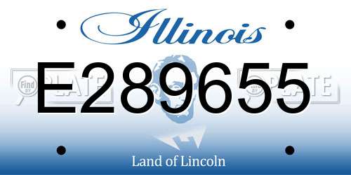 E289655 Illinois License Plate