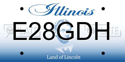 E28GDH Illinois License Plate