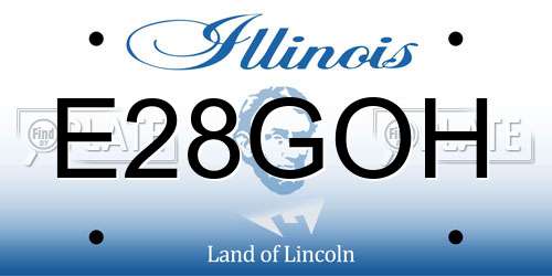 E28GOH Illinois License Plate