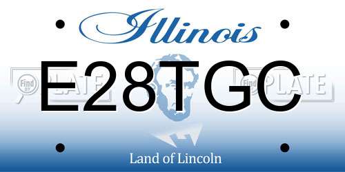 E28TGC Illinois License Plate