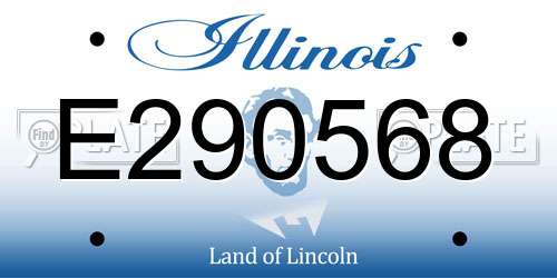 E290568 Illinois License Plate