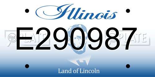 E290987 Illinois License Plate