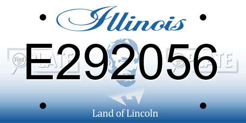 E292056 Illinois License Plate