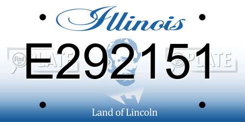 E292151 Illinois License Plate