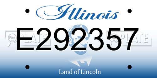 E292357 Illinois License Plate