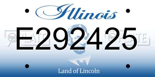 E292425 Illinois License Plate