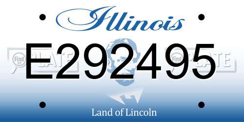 E292495 Illinois License Plate