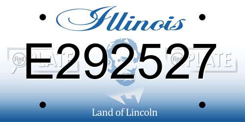 E292527 Illinois License Plate