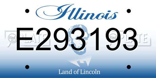 E293193 Illinois License Plate