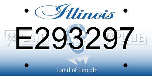 E293297 Illinois License Plate