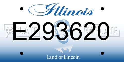 E293620 Illinois License Plate