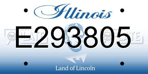E293805 Illinois License Plate