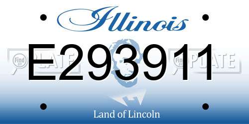 E293911 Illinois License Plate