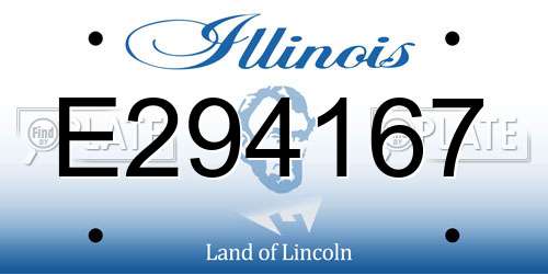 E294167 Illinois License Plate