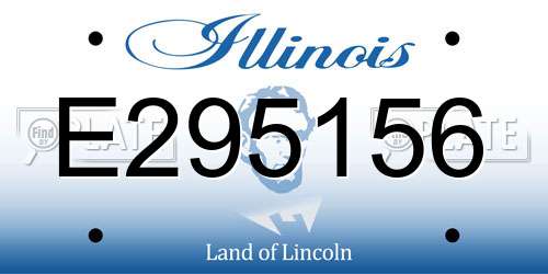 E295156 Illinois License Plate