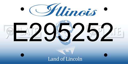 E295252 Illinois License Plate