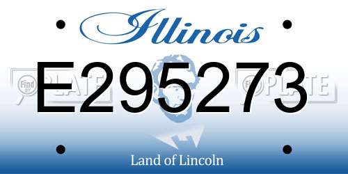 E295273 Illinois License Plate