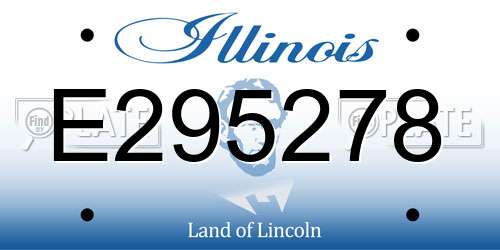 E295278 Illinois License Plate