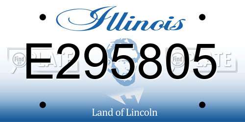 E295805 Illinois License Plate