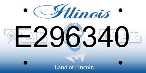 E296340 Illinois License Plate