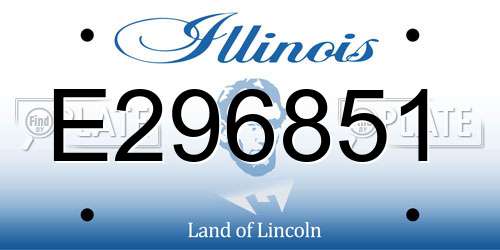 E296851 Illinois License Plate