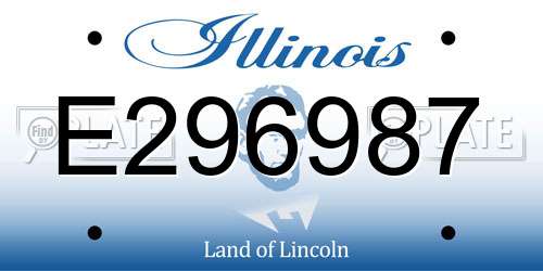 E296987 Illinois License Plate