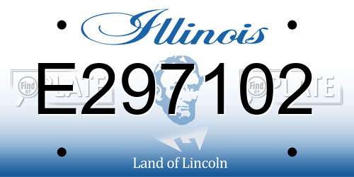 E297102 Illinois License Plate