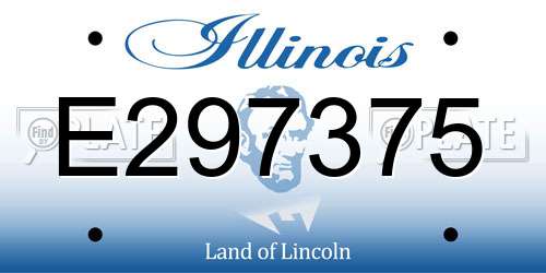 E297375 Illinois License Plate