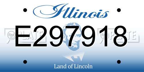 E297918 Illinois License Plate
