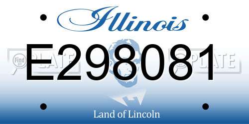 E298081 Illinois License Plate