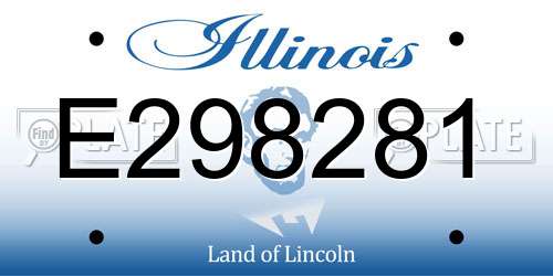E298281 Illinois License Plate