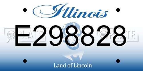 E298828 Illinois License Plate