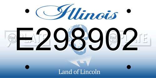 E298902 Illinois License Plate