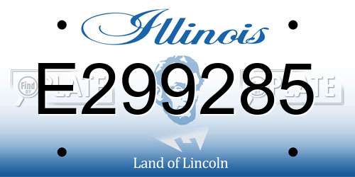 E299285 Illinois License Plate