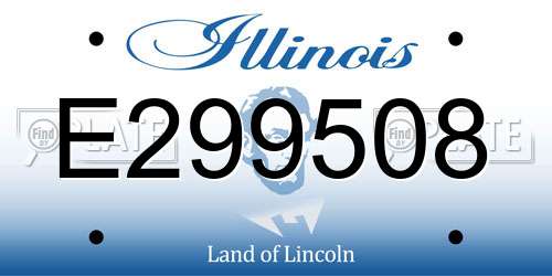 E299508 Illinois License Plate
