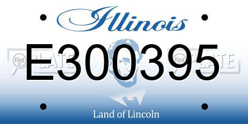 E300395 Illinois License Plate