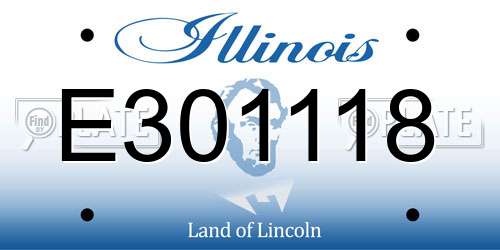 E301118 Illinois License Plate