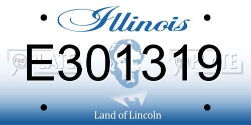 E301319 Illinois License Plate