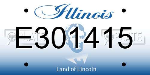 E301415 Illinois License Plate